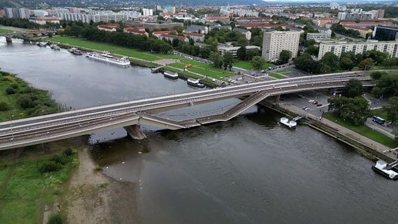 eingestürzte Carolabrücke