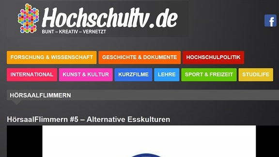 Snapshot Webseite "HochschulTV.de"