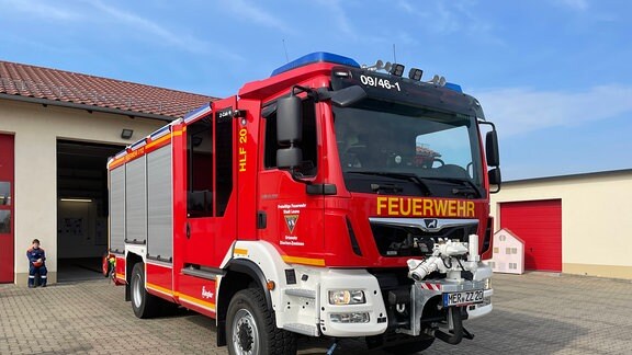 Das neue Feuerwehrauto der Freiwilligen Feuerwehr Zöschen 