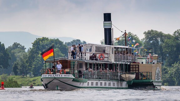 Dampfer auf der Elbe