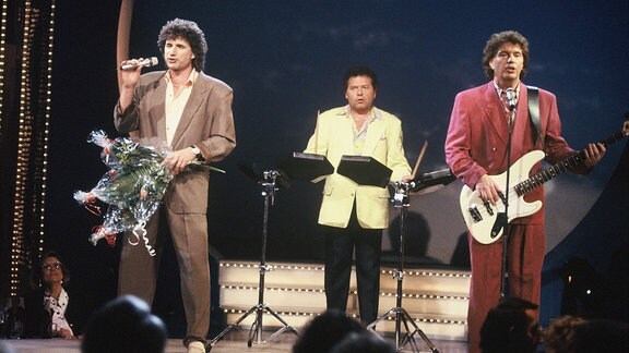 Die Flippers bei einem Auftritt 1988