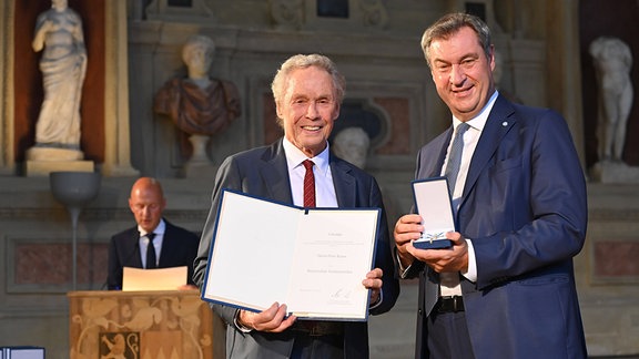 Peter KRAUS (Saenger,Musiker), Markus SOEDER (Ministerpraesident Bayern und CSU Vorsitzender)