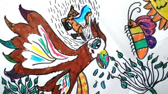 Sandmannbild von Samira (8) aus Hanau