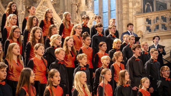 Mitglieder des MDR-Kinderchores beim Konzert in Halberstadt