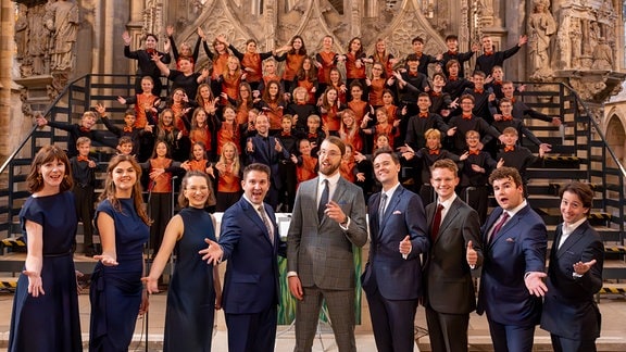 MDR-Kinderchor und Voces8 beim Konzert im Halberstädter Dom