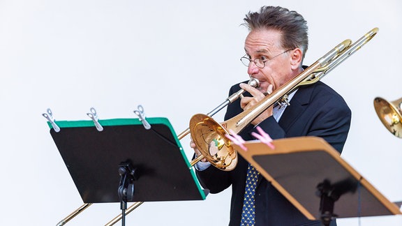 Uwe Gebel beim Konzert in Lichtenwalde