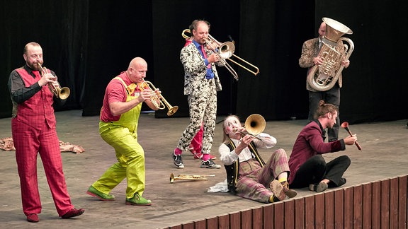 Das Blechblas-Ensemble Mnozil Brass im Naturtheater Bad Elster beim MDR MUSIKSOMMER.