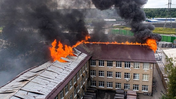 Kraftwerksbrand in Moskau 