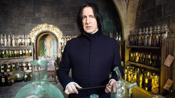 Alan Rickman als Snape in Harry Potter.