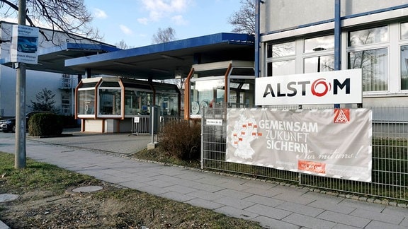 Der Sitz des französischen Zug- und Bahntechnikhersteller Alstom in Görlitz. 