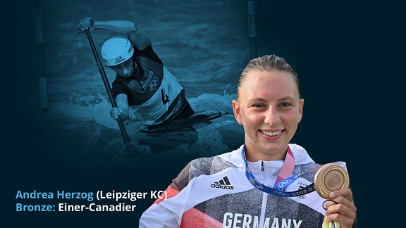 Andrea Herzog (Leipziger KC) Bronze: Einer-Canadier