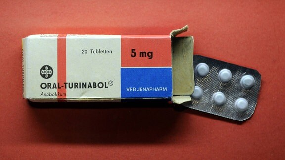 Oral Turinabol (Tablettenpackung der VEB Jenapharm) - eigentlich Dehydrochlormethyltestosteron