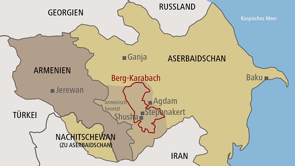 Karte Bergkarabach
