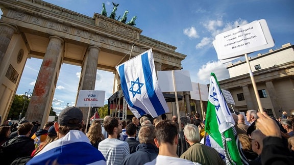 Solidaritätskundgebung für Israel am Brandenburger Tor