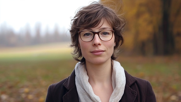 Portrait einer jungen Frau mit Brille