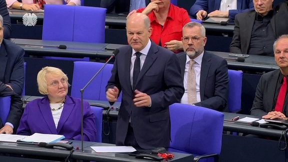 Olaf Scholz im Bundestag