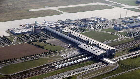 Luftaufnahme Flughafen Leipzig Halle