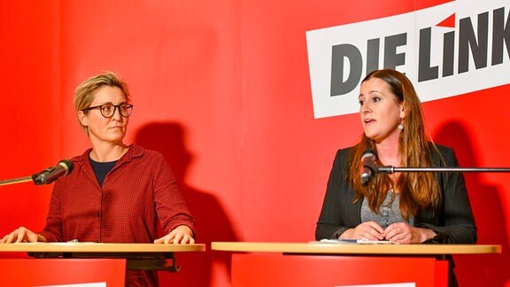 Die Linke Susanne Hennig-Wellsow (li.) und Janine Wissler (re.), Vorsitzende der Partei DIE LINKE