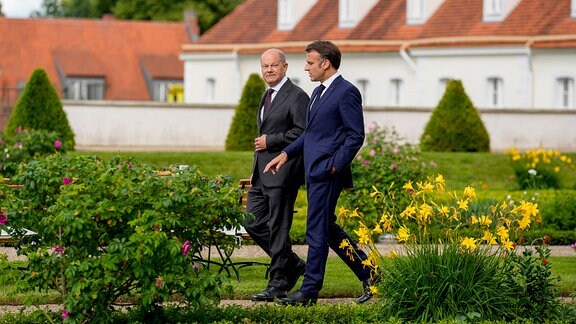Olaf Scholz und Emmanuel Macron