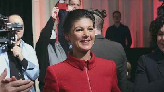 Die Politikerin Sahra Wagenknecht bei einem öffentlichen Auftritt.