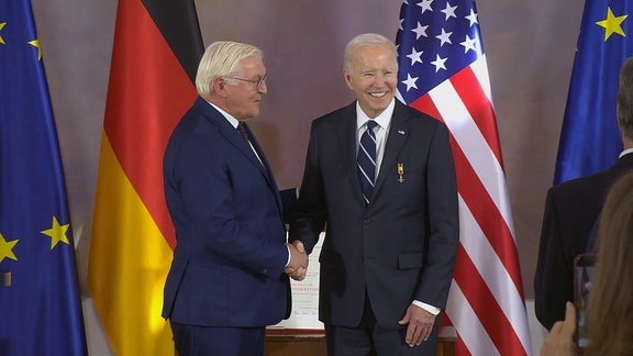 US-Präsident Joe Biden und Bundespräsident Frank-Walter Steinmeier 