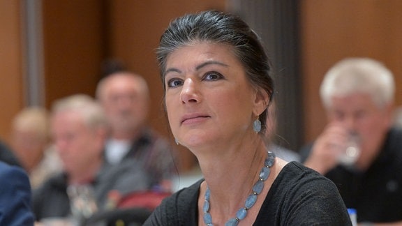 Sahra Wagenknecht, Parteivorsitzende vom Bündnis Sahra Wagenknecht (BSW) und Bundestagsabgeordnete, ist beim Landesparteitag des Bündnis Sahra Wagenknecht (BSW).