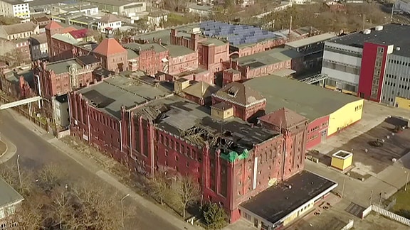 Luftaufnahme von der alten Brauerei in Dessau