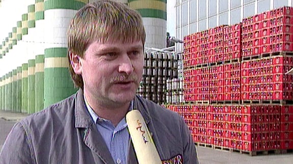 Michael Pützschler, Betriebsrat der Dessauer Brauerei 1994 
