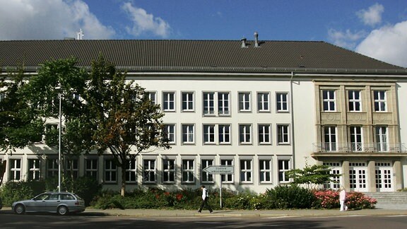 Blick auf den Dienstsitz des Ministeriums der Finanzen des Landes Sachsen-Anhalt in Magdeburg