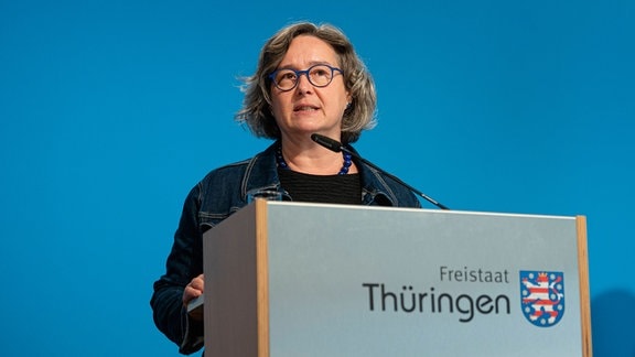 Die Thüringer Ministerin für Arbeit, Soziales, Gesundheit, Frauen und Familie Heike Werner