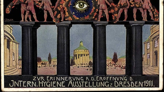 Flyer, Internationale Hygiene Ausstellung Dresden 1911