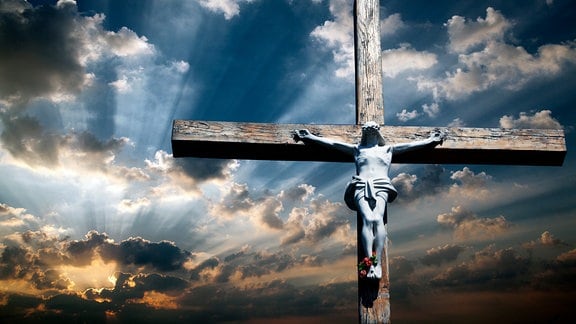 Abbildung von Jesus Christus am Kreuz.