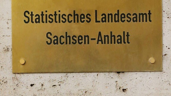 Schild Statistisches Landesamt Sachsen-Anhalt