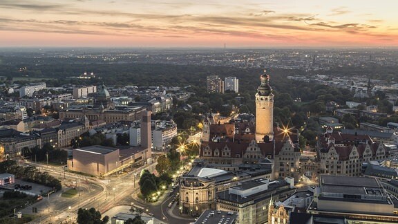 Luftaufnahme von Leipzig