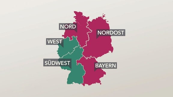 Übersicht Regionalligen in Deutschland.