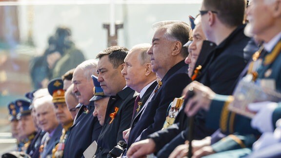 Präsident Wladimir Putin bei der Militärparade 