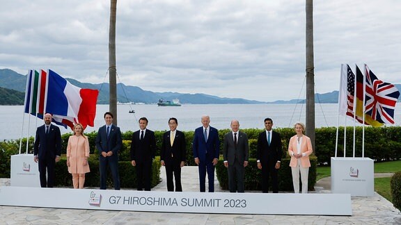 Teilnehmer am G7-Gipfel in Japan