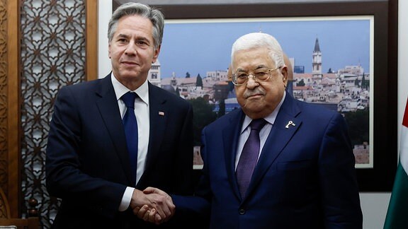 Antony Blinken und Mahmoud Abbas