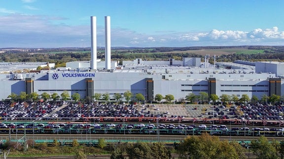 Das Werk von Volkswagen in Zwickau