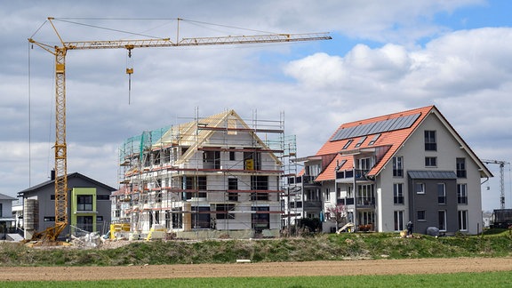 Wohnungsbau in einem Neubaugebiet in Endingen am Kaiserstuhl.