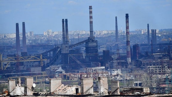 Das Asow-Stahlwerk in Mariupol