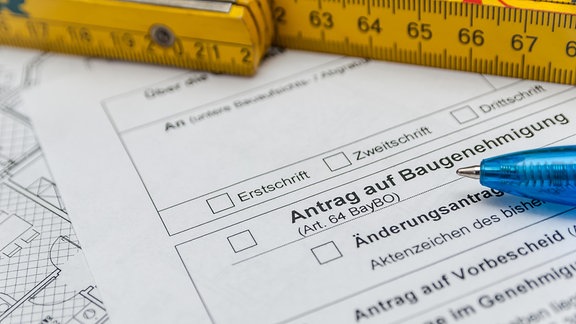 Formular Antrag auf Baugenehmigung