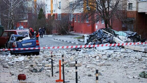 Belgorod März 2024 durch einen ukrainischen Militärschlag beschädigt. 