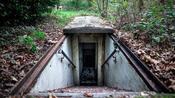 Sanitären Anlagen in einem ABC-Bunker.