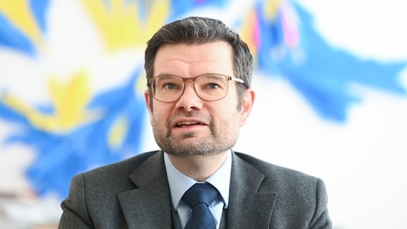 Marco Buschmann (FDP) / Bundesjustizminister am 1. Februar 2024 in seinem Berliner Ministerium.