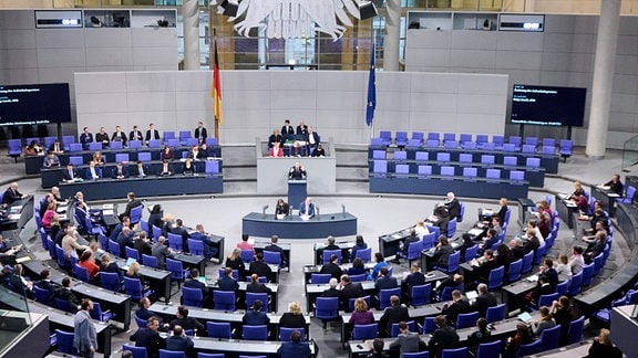 Der Plenarsaal während der Sitzung des Deutschen Bundestags