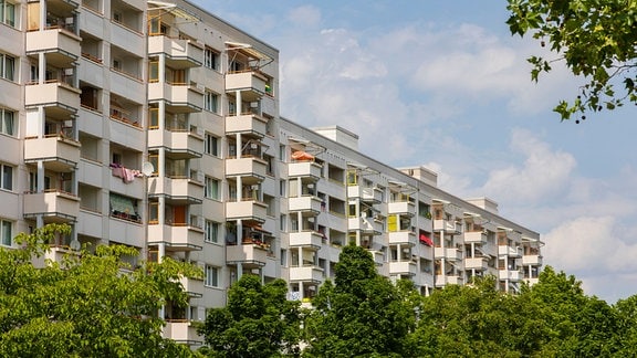 Mehrgeschossige Mehrfamilienhäuser im Dresdner Stadtteil Prohlis