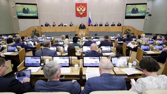 Sitzung der Duma Parlament Russland