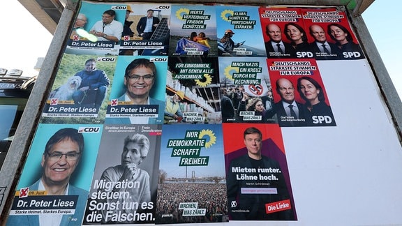 Wahlplakate zur Europawahl 2024