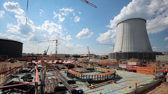 Die Baustelle für ein Gas-Kraftwerk der RheinEnergie